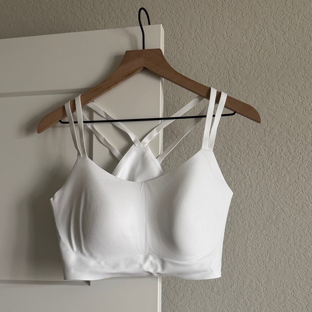Aerie White Double Strap Offline Bra